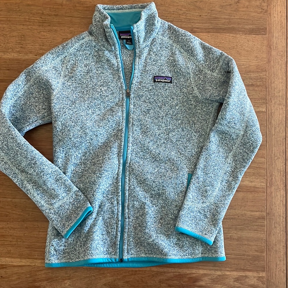 Blue Patagonia full zip sweatshirt size small